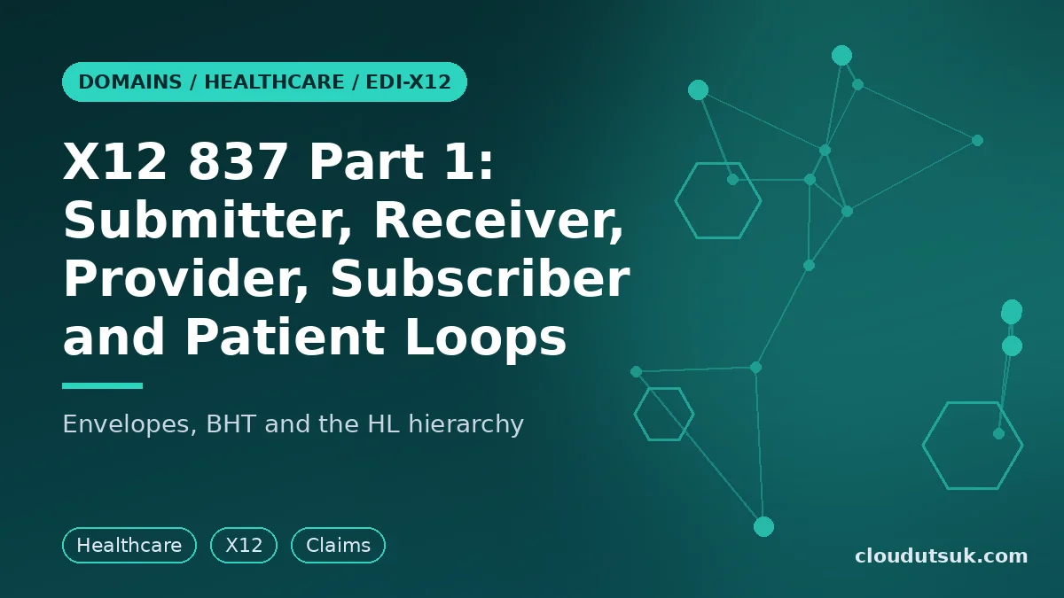 Cover image: X12 837 Part 1: Submitter, Receiver, Provider, Subscriber and Patient Loops