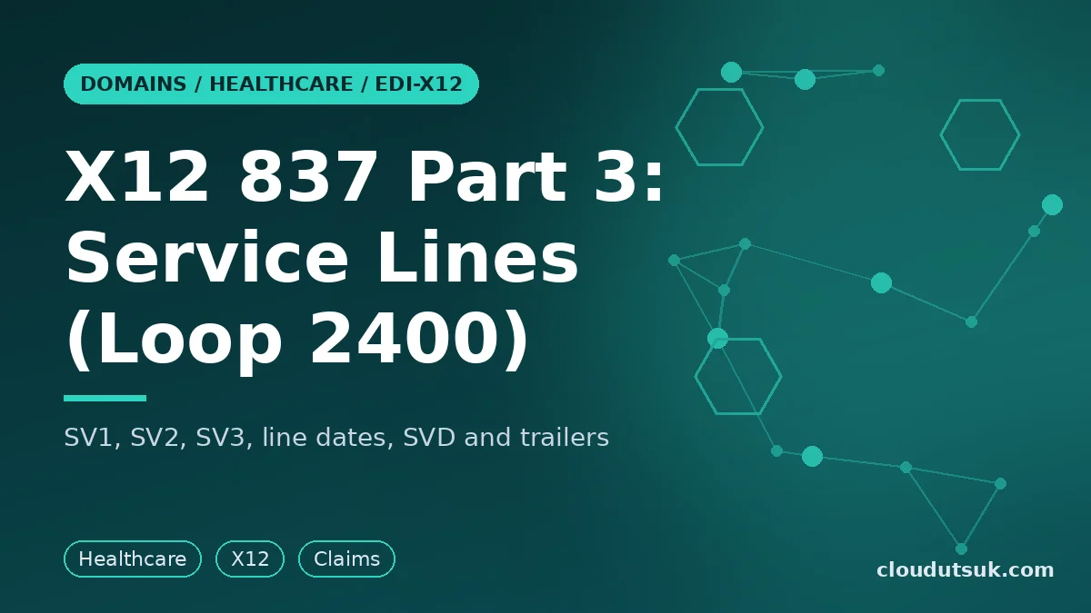 Cover image: X12 837 Part 3: Service Lines (Loop 2400)