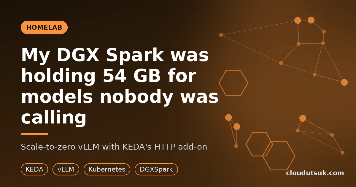 Cover: My DGX Spark was holding 54 GB for models nobody was calling: scale-to-zero vLLM with KEDA