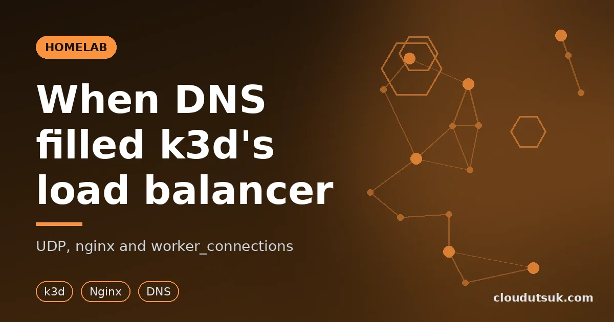Cover: k3d's load balancer ran out of connections, and DNS took the whole cluster down