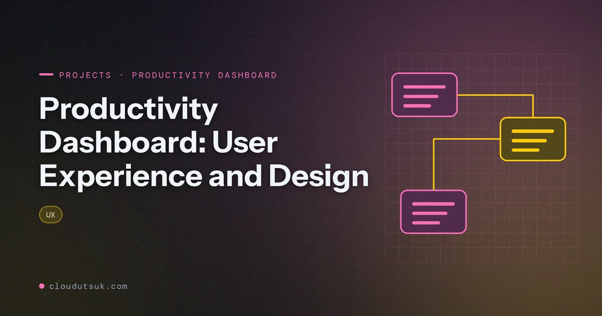 Productivity Dashboard: User Experience and Design - Projects hero image
