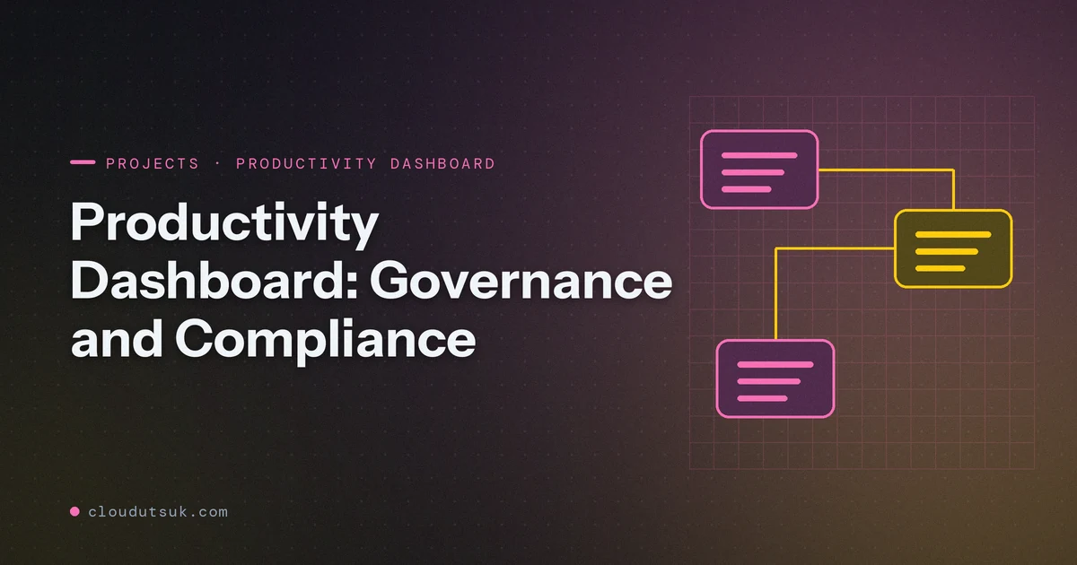 Productivity Dashboard: Governance and Compliance - Projects hero image