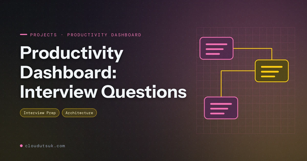 Productivity Dashboard: Interview Questions - Projects hero image